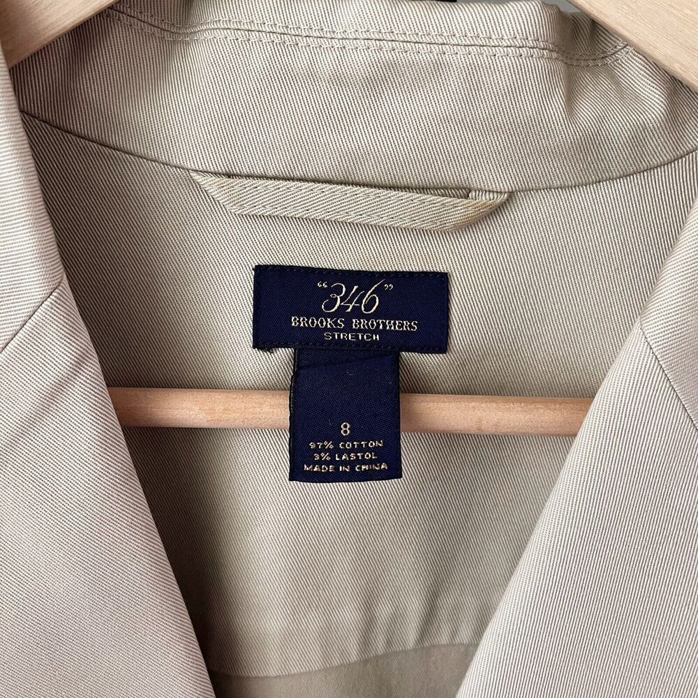 Brooks Brothers Beige Twill Blazer Jacket - Picture 9 of 10
